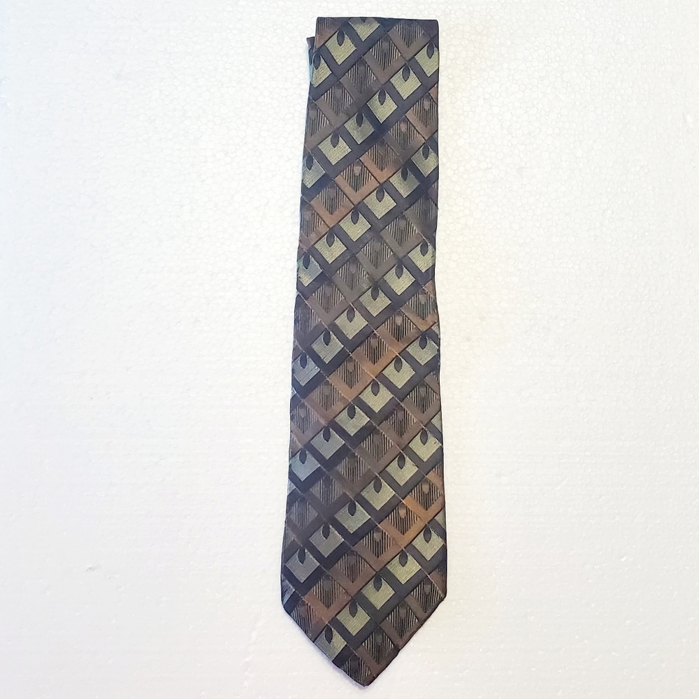 Vintage Dimitrius Silk Brown Tie